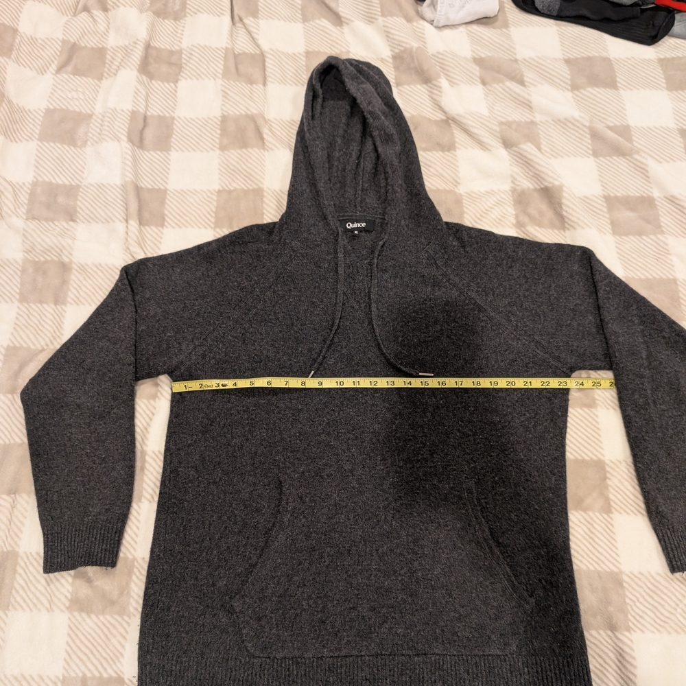 Quince Charcoal Cashmere Hoodie
